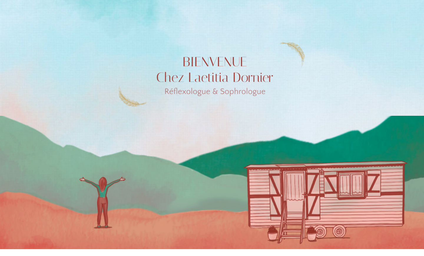 Site web du sophrologue à Granges-Narboz – design propre à l'univers de Laetitia